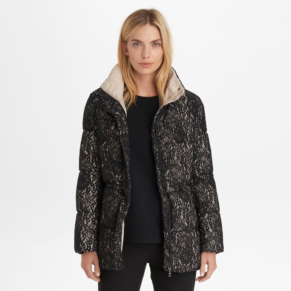 NWT! KARL LAGERFELD black lace coat LWKMP676